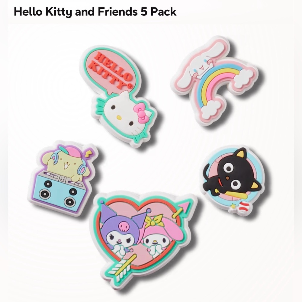 CROCS Hello Kitty & Friends Pack Bundle Jibbitz Charms Set of 5